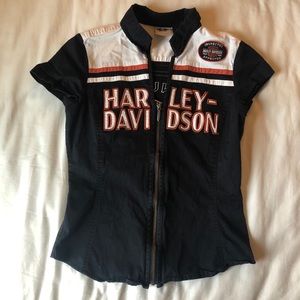 Collared Harley-Davidson Short Sleeve Top